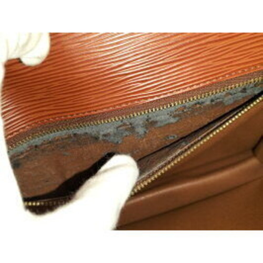LOUIS VUITTON Pochette Sellier Dragonne Shoulder Bag Epi Kenya Brown - Picture 7 of 9